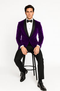 Men's Cheap Priced Big And Tall Purple Blazers Velvet - Mens Big and Tall Sport Coat - Sport Jacket