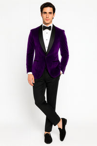 Men's Cheap Priced Big And Tall Purple Blazers Velvet - Mens Big and Tall Sport Coat - Sport Jacket