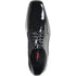 Bravo Mens Classic Bicycle Square Pointy Toe Patent Tuxedo Shoe in Black