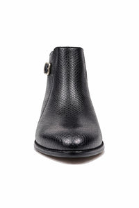 Python Printed Calfskin Buckle Strap Boot