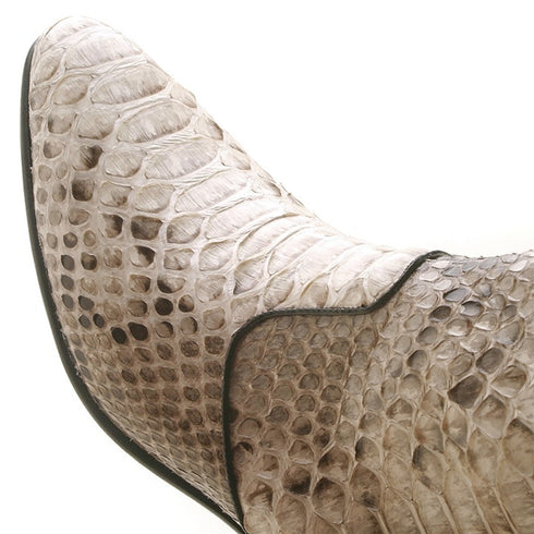 Los Altos Men’s Natural Genuine Python Snakeskin Leather Ankle Boots