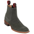 Mens Grey Suede Square Toe Boots