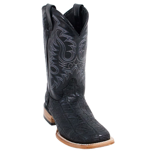 Elephant Print Boots - Square Toe