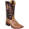 Mens Caiman Belly Print Square Toe Boots