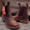 Men's Quincy Boots Shedron Brown Ankle Boots Square Toe - Chedron