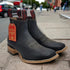 Men's Quincy Boots Crazy Horse Black Chelsea Boots Square Toe