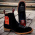 Mens Black Suede Boots - Square Toe