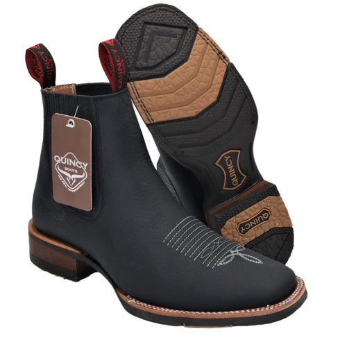 Mens Square Toe Ankle Boots