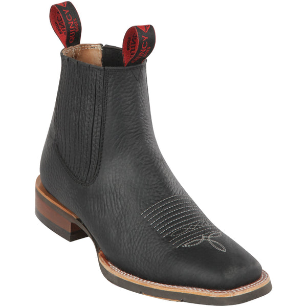 Square Toe Black Cowboy Boots