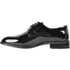 Bravo Mens Plain Round Toe Shiny Patent Tuxedo Shoe in Black