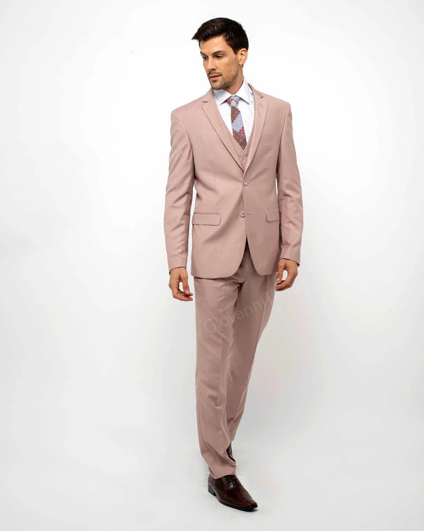 Blush Color Suit For Men - Mauve Suit - Wedding  Notch Lapel Suit