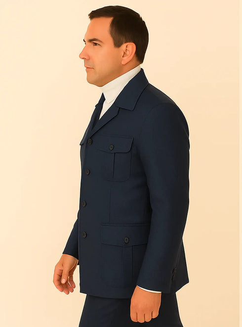 Rossi Man DUKE RM1768 – Slim Fit Navy 3-Piece Suit for Men | Stylish Formalwear