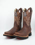 Los Altos Men's Rage Leather Walnut Square Toe EVA Sole Boot