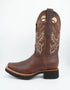 Los Altos Men's Rage Walnut Wide Square Toe Leather Pull Up Tube Boot