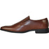 Bravo Mens Plain Pointy Square Toe Dress Loafer in Brown - Men's Dress Shoes