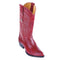 J Toe Cowboy Boots - J Toe Western Boots - Los Altos Red J-Toe Genuine Ostrich Leg