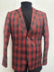 Red Tartan Blazer - Red Plaid Sport Coat - Windowpane Pattern Mens Red Blazer