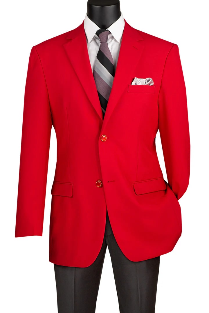 Mens Classic Fit Poplin Club Sport Coat Red Blazer – OvercoatUSA