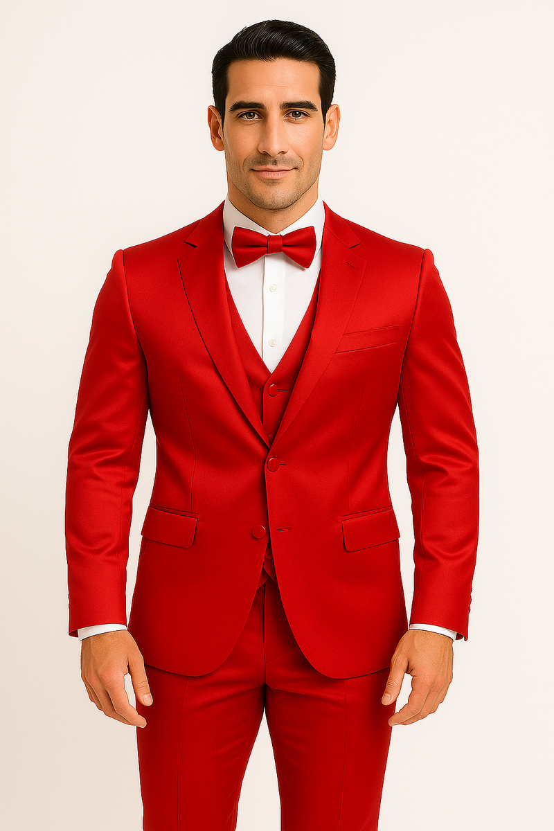 Red-satin-tux-wedding-prom – OvercoatUSA