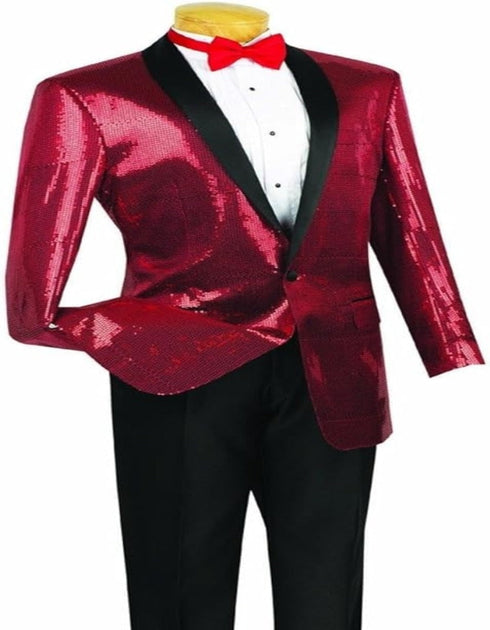 Mens Gold Sequin Tuxedo Blazer