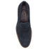 Zelli Roma Italian Suede Penny Loafers in Navy with Rubber Lug Sole