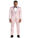 Men's Slim Fit Vested Shiny Satin Prom & Wedding Rose Pink Tuxedo Suit Pink Prom Tuxedos