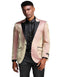 Mens Rose Tuxedo - Men's Slim Fit Shiny Satin Prom & Wedding Tuxedo Rose Gold Pink jacket