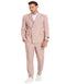 Men's Slim Fit Double Breasted Summer Pastel Rose Pink Pinstripe Suit