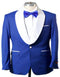 Blue Prom Suit For Men - Blue Homecoming Tuxedo -Vest Royal And White