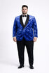 Wedding & Prom Royal Blue Rose Tuxedo Jacket – Slim Fit