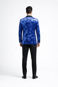 Wedding & Prom Royal Blue Rose Tuxedo Jacket – Slim Fit