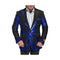 Royal Blue Black Shiny Sequin Alberto Nardoni Sport Jacket