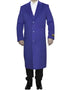 Full Length Royal Blue Wool Dress Ankle length Top Coat/Overcoat