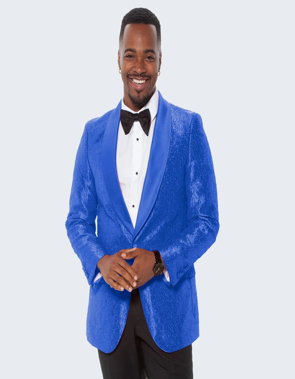 Blue Prom Suit - Blue Homecoming Single Breasted Guys Outfit Blue Prom Tuxedos