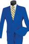 Mens Royal Blue Tuxedo - Mens 2 Button Slim Fit Poplin Royal Suit