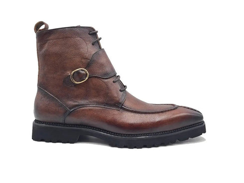 Rugged Split Toe Lace-up Boot