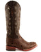 Men's Ferrini Caiman Crocodile Print Boots Handcrafted Rust