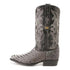 J Toe Cowboy Boots - J Toe Western Boots - Los Altos Rustic Black Python J-Toe Boot