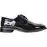 Bravo Mens Plain Round Toe Shiny Patent Tuxedo Shoe in Black