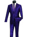 Mens Modern Fit Shiny Sharkskin Suit in Purple