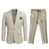 Cotton Suit - Summer Stretch Fabric - Mens Stretch Fashion Suit Beige