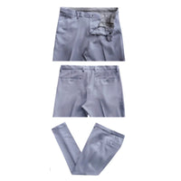 Cotton Suit - Summer Stretch Fabric - Mens Cotton-Stretch Fashion Suit Silver S9010