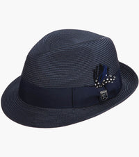 BELMONT FEDORA Poly Braid Pinch Front Hat