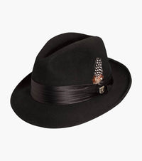 ASH FEDORA Crushable Wool Felt Pinch Front Hat