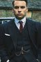 Mens Peaky Blinders Costume Michael Gray 1920s Vested Pinstripe Suit