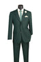 Slim Fit Men's Suit 2 Piece 2 Button in Hunter Green