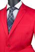 Slim Fit Men's Suit 2 Piece 2 Button in Red