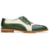 Belvedere Sesto Forest Green / Cream Genuine Ostrich Quill  Italian Calf Wingtip Shoes