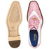 Belvedere Sesto Shoes Men's Pink & White Genuine Ostrich / Calf-skin Leather Oxfords