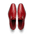 Marco Di Milano Rovigo Men' Shoes Red Genuine Caiman Crocodile Dress Single Monk-strap Loafers